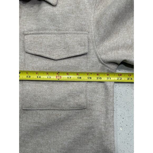 H&M Women’s SHACKET Oversized Jacket Beige Size XS Grunge Lagenlook Bloggers EUC - Picture 5 of 8